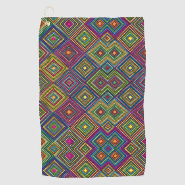 Handtuch mit einem lebendigen geometrischen Muster (Vorderseite)