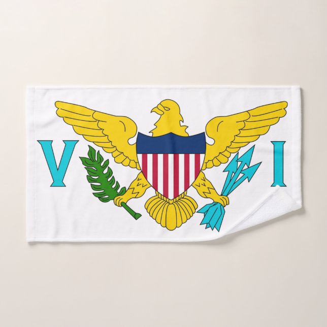 Handtuch mit Flag Jungfrau Islands, USA (Handtuch)