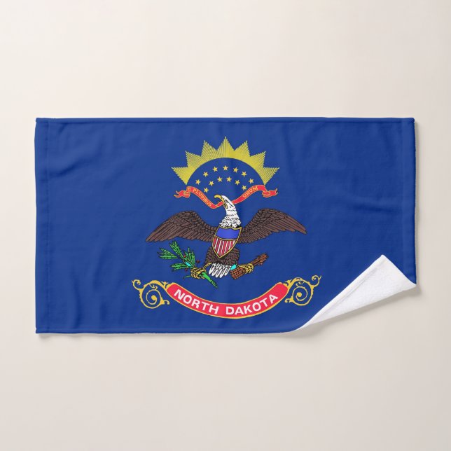 Handtuch mit Flag North Dakota Staat, USA (Handtuch)
