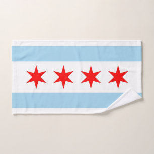 Handtuch mit Flag von Chicago City, USA