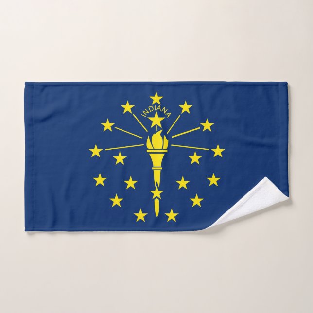 Handtuch mit Flag von Indiana Staat, USA (Handtuch)