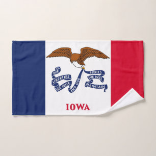 Handtuch mit Flag von Iowa Staat, USA