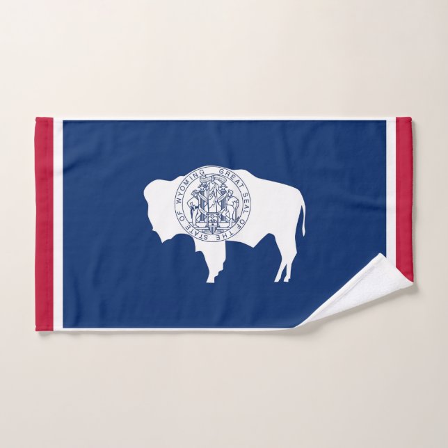 Handtuch mit Flag von Wyoming Staat, USA (Handtuch)