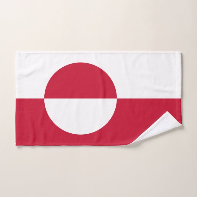Handtuch mit Flagge Grönlands (Handtuch)