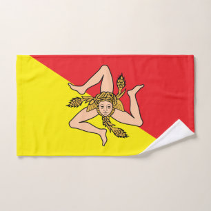 Handtuch mit Flagge von Sizilien