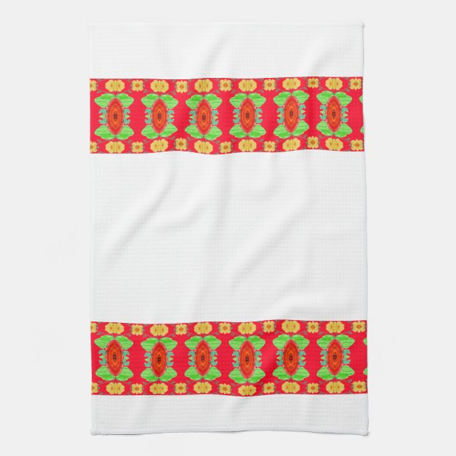 Handtuch mit weißer und roter Fette (Vertikal)