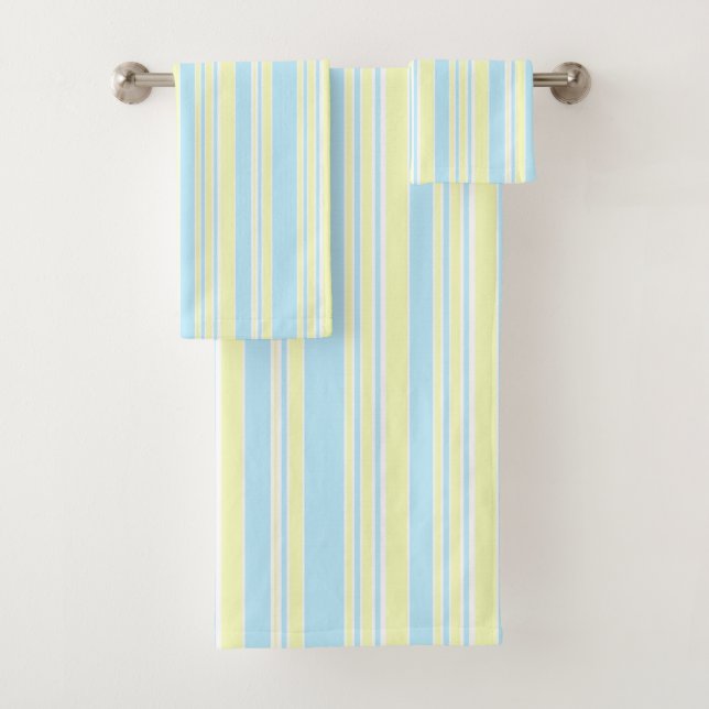 Handtuch Set Blau Weiße Streifen (Insitu)