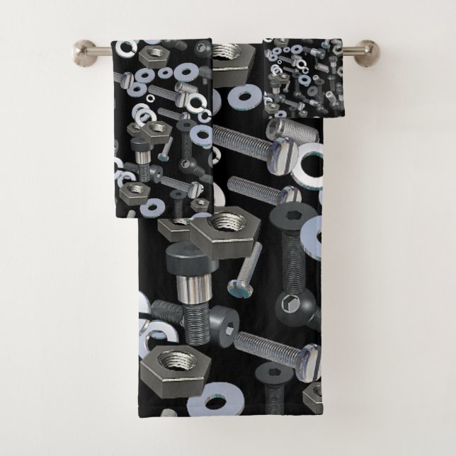 Handtuch-Set - Nuts und Bolzen Badhandtuch Set (Insitu)