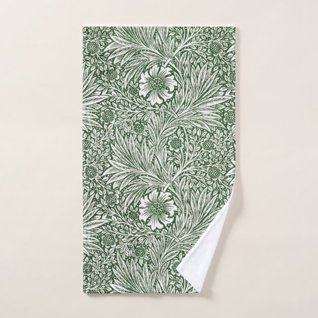 Handtuch: WILLIAM MORRIS : GREEN MARIGOLD Handtuch (Handtuch)
