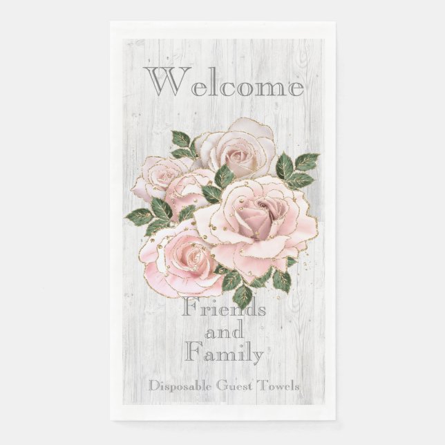 Handtücher erhältlich 50 Rustikale Rose Serviette (Vorderseite)
