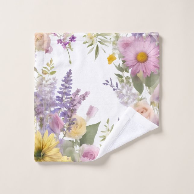 Handtücher mit Frühlingsblumen-Design (Waschlappen)