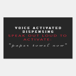 Handtuchspender Rechteckiger Aufkleber