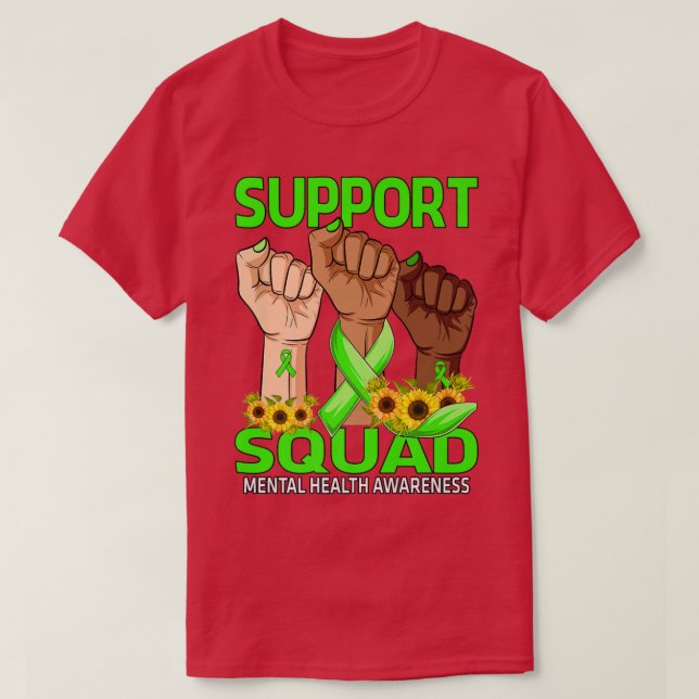 Handunterstützung Mental Health Awareness Sunflow T-Shirt (Design vorne)