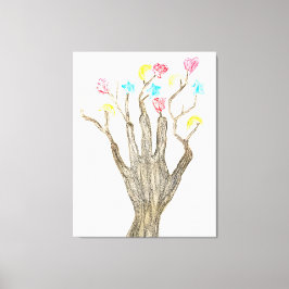 Handvoll Baum der Formen Leinwanddruck