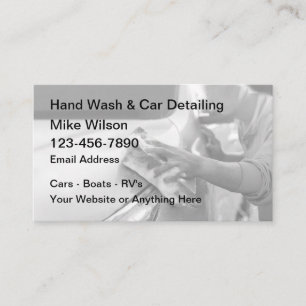 Handwäsche und Auto-Detailing-Geschäftskarten Visitenkarte