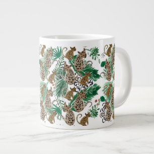 Handwasserfarben Jaguar und Safari-Grün Jumbo-Tasse