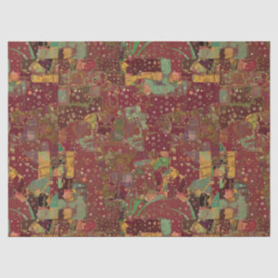 Handwerk Decoupage Boho Collagen-Muster-tiefe Rosa Seidenpapier