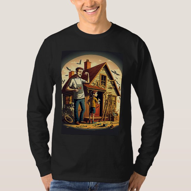 Handwerker DIY Zuhause Improvement Vater und Sohn  T-Shirt (Vorderseite)