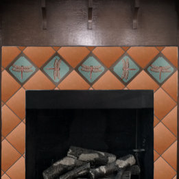 Handwerker Dragonfly Tile, Grün und Kupfer Fliese