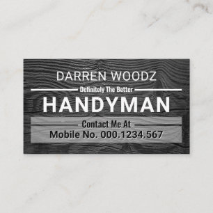 Handwerker Grenzlinie Holz Timber Visitenkarte