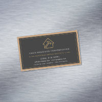Handwerker Holz QR-Code Bau Schwarz Gold