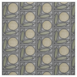 Handwerker Imitats Applique (Grau, Grün und Khaki) Stoff
