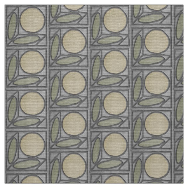 Handwerker Imitats Applique (Grau, Grün und Khaki) Stoff (Muster)