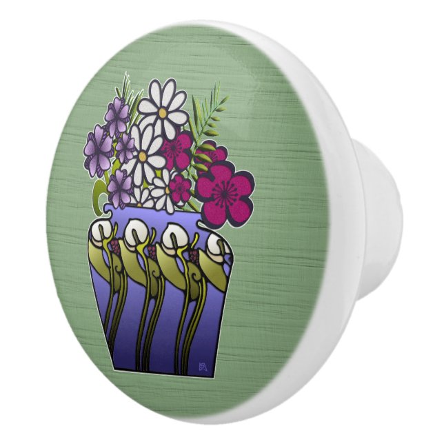Handwerker Lily Vase Keramikknauf (Rechts)