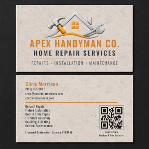 Handwerker-QR-Code Professional Visitenkarte