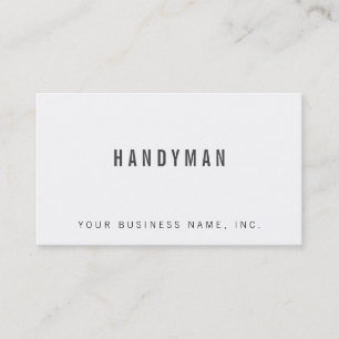 Handwerker [Schwarzer Faux-Letterpress-Stil] Visitenkarte