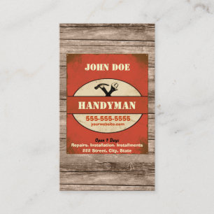 Handwerker Vintage Geschäftskarte Visitenkarte