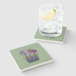 Handwerkerin Lily Vase Marble Steinuntersetzer