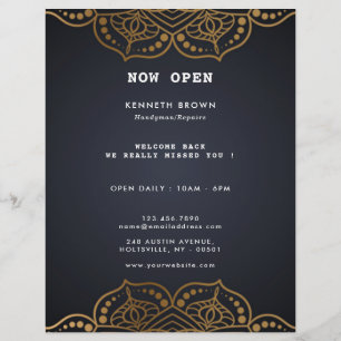 Handwerkerreparaturen Schwarz Gold Flyer