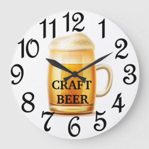 Handwerkliches Bier Große Wanduhr