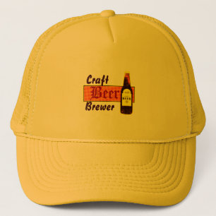 Handwerks-Bier-Brauer, Orange u. Gelb Truckerkappe