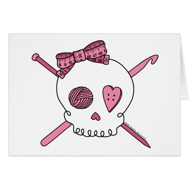 Handwerks-Schädel (Rosa) (Vorderseite (Horizontal))