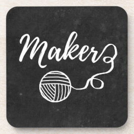 Handwerksgewerbe und Garntypografie Untersetzer