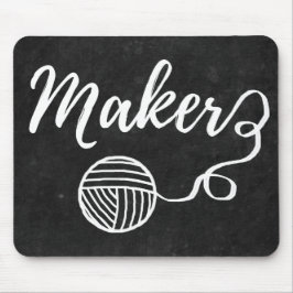 Handwerkskunst und Garntypografie, Halbpappe, Text Mousepad