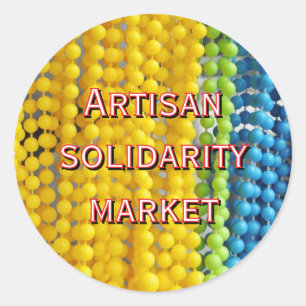 Handwerksmarkt für Solidarität Runder Aufkleber