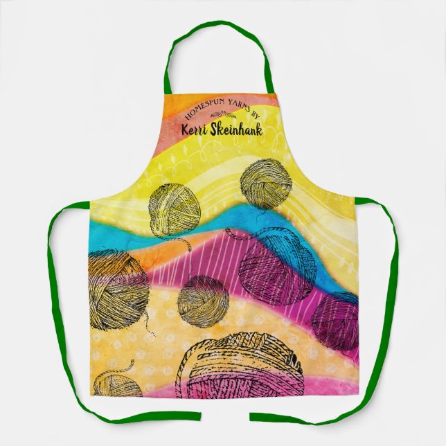 Handwerksshow von Doodle Strickfaser Schürze (Vorderseite)