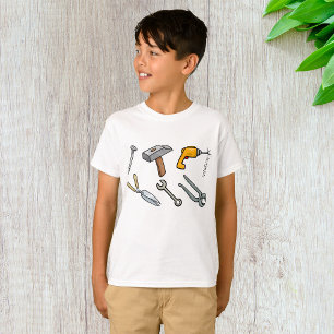 Handwerkzeuge Hammer Bohrer Nagel und Schraubensch T-Shirt