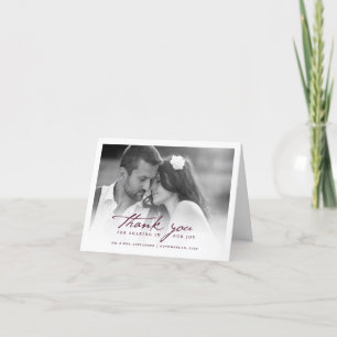 Handwrite Skript-noble Hochzeit danken Ihnen zu Dankeskarte