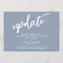 Handwriting abgebrochen Hochzeitsupdate Dusty Blue