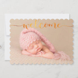 Handwriting Baby Birit Announcement Foto Card Ankündigung