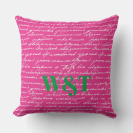 Handwriting Couple INITIALS Liebe Story Preppy Spa Kissen