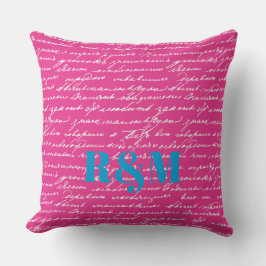 Handwriting Couple INITIALS Liebe Story Preppy Spa Kissen
