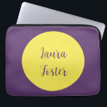 Handwriting Eleganter Name Indigo & Gelb Farbe Laptopschutzhülle<br><div class="desc">Ein attraktives,  auffälliges und dennoch äußerst einfaches Design. Ich bin sicher,  dass genau das das ist,  wonach du suchst.</div>