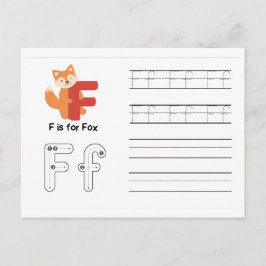 Handwriting-FlashCards für Kindergarten | F,G | Postkarte