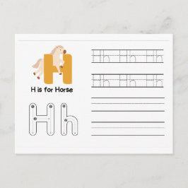 Handwriting-FlashCards für Kindergarten | H, I | Postkarte