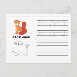 Handwriting-FlashCards für Kindergarten | J,K | Postkarte